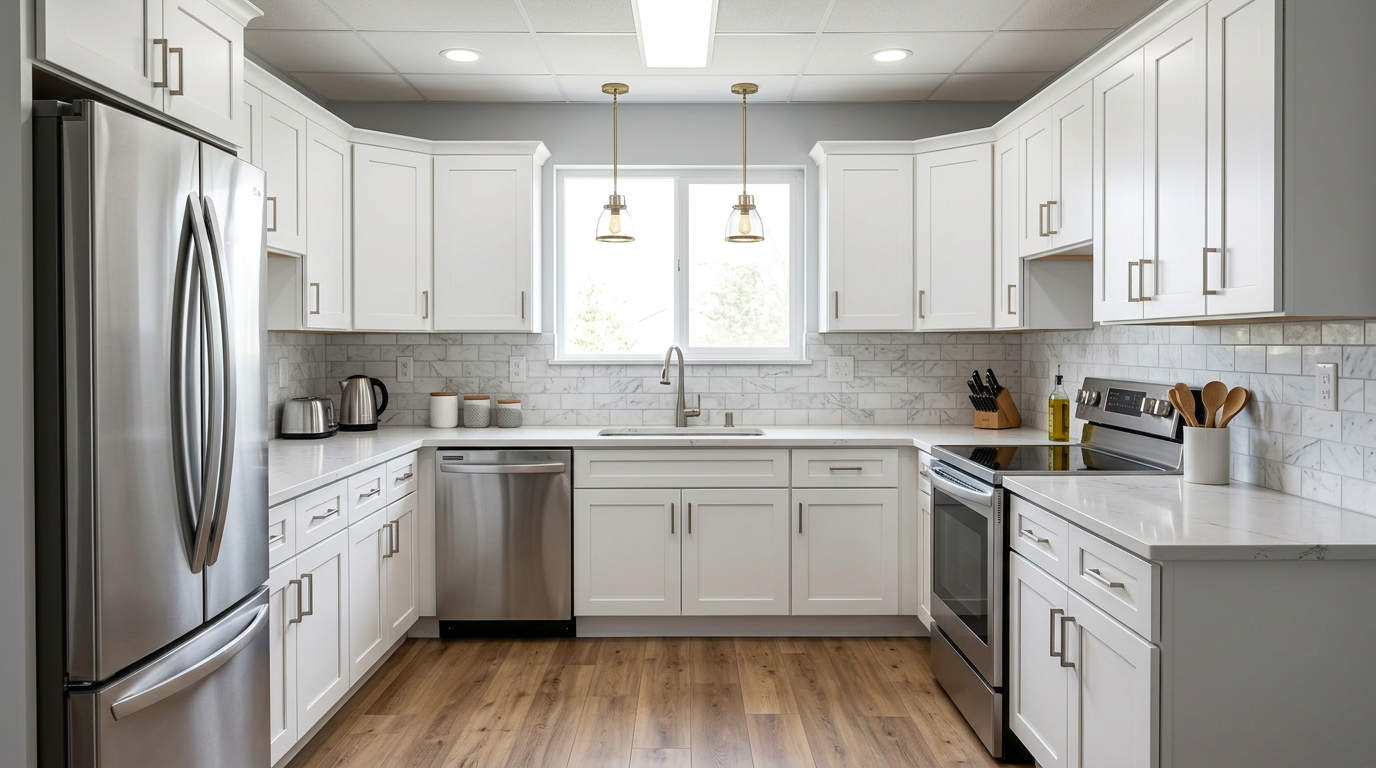 AI-rendered kitchen remodel preview